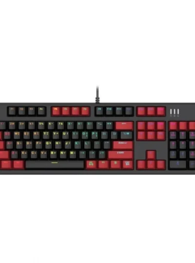 [ABKO] 유선 기계식 키보드, K669 레인보우 LED 축교환, 광축클릭 [블랙 레드/USB]