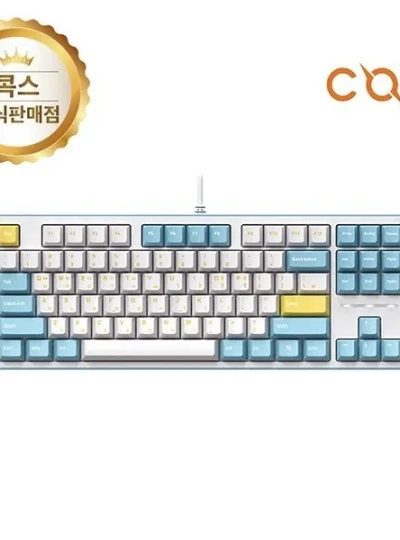 [COX] 유선 기계식 미니키보드, CK01SL TKL PBT 45GF 축교환, 저소음백축 [크림소다/USB]