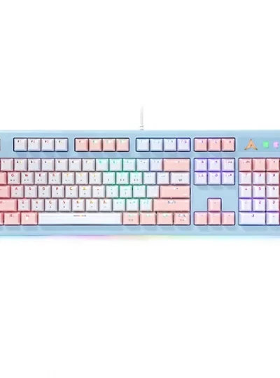 [ABKO] 유선 기계식 키보드, AN07C 아이스큐브 옵티컬 축교환 광축클릭/청축 [블루/USB]