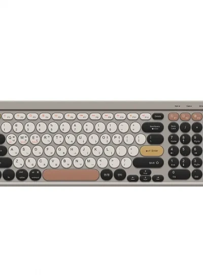 [Coms] 무선 블루투스 키보드 AB105[Brown]