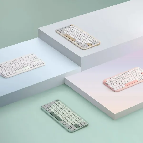 [ASUS] 무선 블루투스 키보드, KW100 저소음 한영자판 [그린티 라떼]