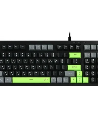 [G-Clicker] 유선 키보드, 오피스프로 OPK50 사일런스 M RGB 무소음 방수 98키 [포커그린]