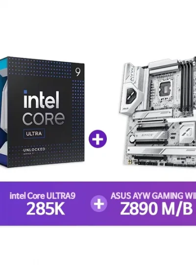[ASUS] Z890 AYW GAMING WIFI W 코잇 + [INTEL] Ultra9 프로세서 285K 정품박스 [결합할인]