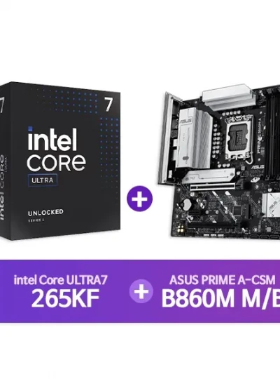 [ASUS] PRIME B860M-A/CSM 코잇 + [INTEL] Ultra7 프로세서 265KF 정품박스 [결합할인]