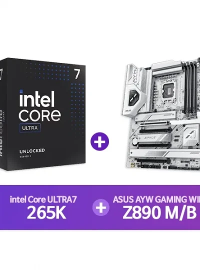 [ASUS] Z890 AYW GAMING WIFI W 코잇 + [INTEL] Ultra7 프로세서 265K 정품박스 [결합할인]