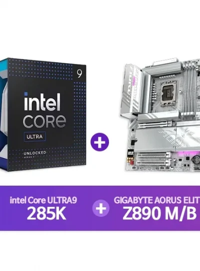 [GIGABYTE] Z890 AORUS ELITE WIFI7 ICE 피씨디렉트 + [INTEL] Ultra9 프로세서 285K 정품박스 [결합할인]