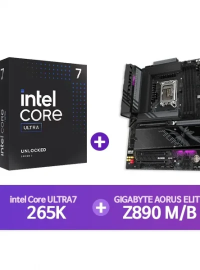 [GIGABYTE] Z890 AORUS ELITE WIFI7 피씨디렉트 + [INTEL] Ultra7 프로세서 265K 정품박스 [결합할인]