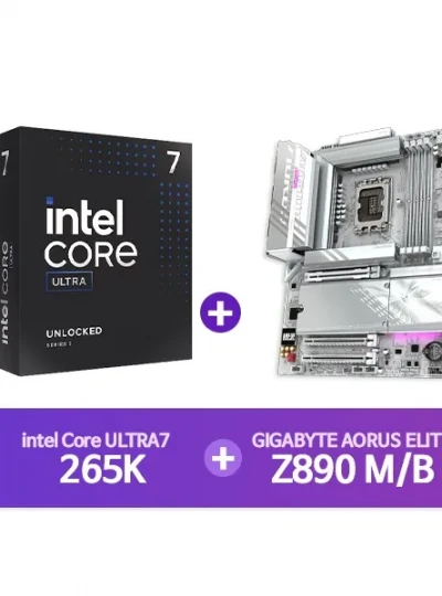 [GIGABYTE] Z890 AORUS ELITE WIFI7 ICE 피씨디렉트 + [INTEL] Ultra7 프로세서 265K 정품박스 [결합할인]