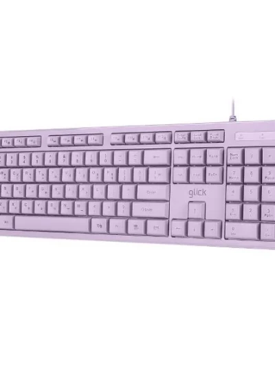 [G-Clicker] 유선 키보드, 지클릭커 OFFICEPRO OPK10 슬림 멤브레인 [퍼플]