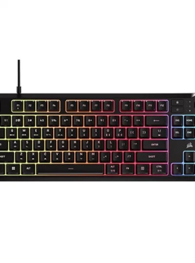 [CORSAIR] 유선 미니 키보드, K55 Core TKL RGB 저소음 멤브레인 [블랙/USB]