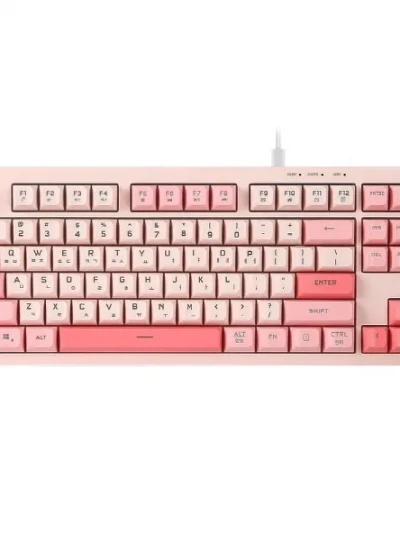 [G-Clicker] 유선 키보드, 오피스프로 OPK50 사일런스 M RGB 풀윤활 무소음 방수 키보드 87 (코랄 CR1)