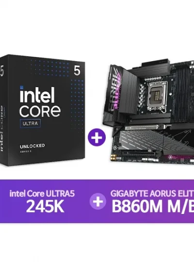 [GIGABYTE] B860M AORUS ELITE WIFI6E 피씨디렉트 + [INTEL] Ultra5 프로세서 245K 정품박스 [결합할인]