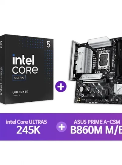 [ASUS] PRIME B860M-A/CSM 코잇 + [INTEL] Ultra5 프로세서 245K 정품박스 [결합할인]