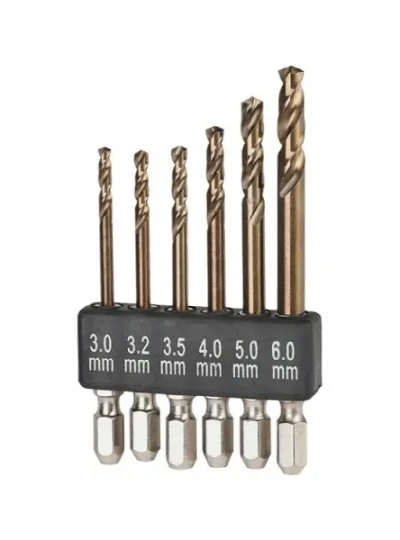 [이엑스파워] 하이스드릴세트 육각 M3,3.2,3.5,4,5,6mm6pcs EHD-06S
