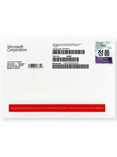 [마이크로소프트] Windows Server 2025 Standard [기업용/COEM(DSP)/24core/64bit/CAL미포함] [한글]