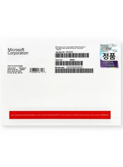 [마이크로소프트] Windows Server 2025 Standard [기업용/COEM(DSP)/16core/64bit/CAL미포함] [영문]]