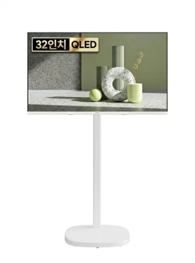 [더함] QLED 구글 5.0 스마트티비 + 이동식스탠드 Set 81cm(32인치) [UA321] [고객자가설치]