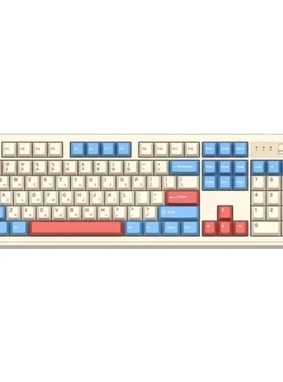 [ABKO] 유,무선, 블루투스 기계식 키보드, ABKO x SOAI 콜라보 AF108PRO [코랄 블루], [저소음 너울축]