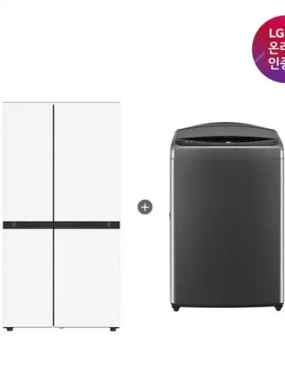 [LG전자] [세트상품] DIOS(디오스) AI 오브제컬렉션 832L 냉장고 + 통돌이세탁기 19kg [S836MQQ012+T19MX8A]