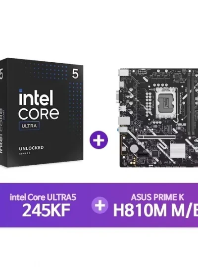 [ASUS] H810M-K 인텍앤컴퍼니 + [INTEL] Ultra5 프로세서 245KF 정품박스 [결합할인]