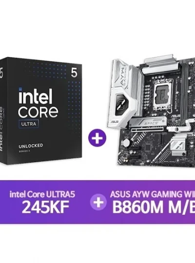 [ASUS] B860M-AYW GAMING WIFI 인텍앤컴퍼니 + [INTEL] Ultra5 프로세서 245KF 정품박스 [결합할인]