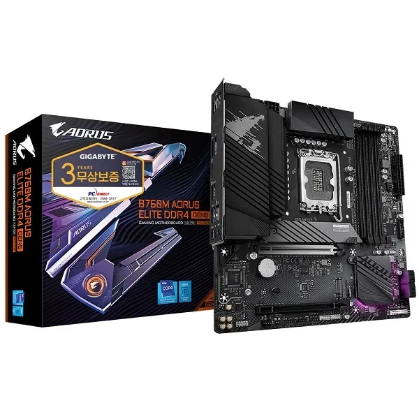 [GIGABYTE] B760M AORUS ELITE D4 GEN5 피씨디렉트 (인텔B760/M-ATX)