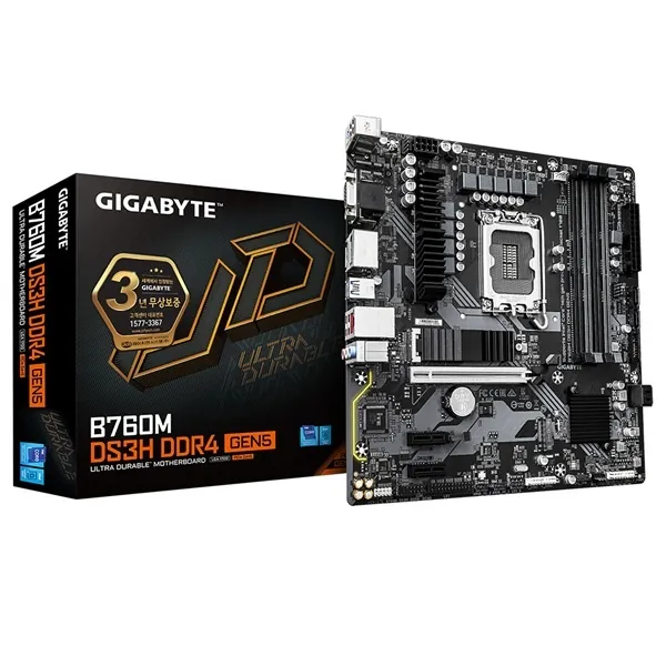 [GIGABYTE] B760M DS3H D4 GEN5 제이씨현 (인텔B760/M-ATX)