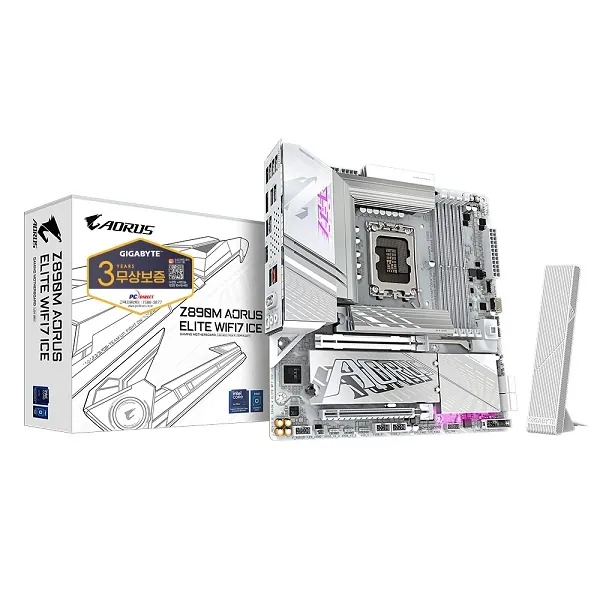 [GIGABYTE] Z890M AORUS ELITE WIFI7 ICE 피씨디렉트 (인텔Z890/M-ATX)