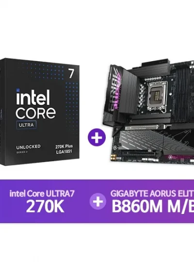 [GIGABYTE] B860M AORUS ELITE WIFI6E 피씨디렉트 + [INTEL] Ultra7 프로세서 270K 정품박스 [결합할인]