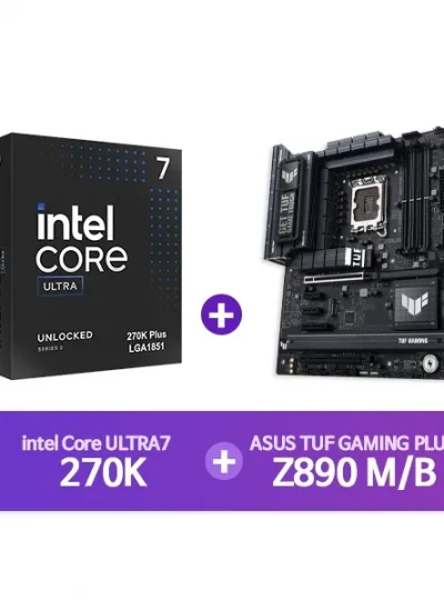 [ASUS] TUF GAMING Z890-PLUS WIFI 코잇 + [INTEL] Ultra7 프로세서 270K 정품박스 [결합할인]