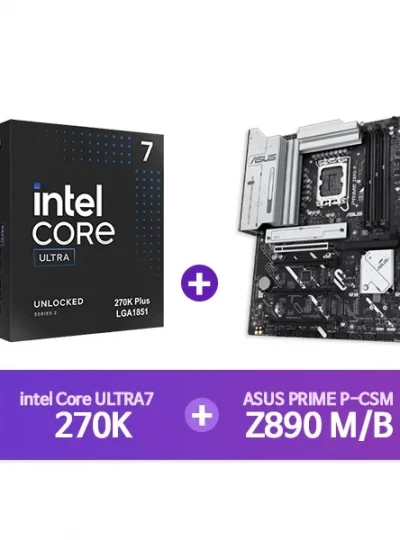 [ASUS] PRIME Z890-P/CSM 코잇 + [INTEL] Ultra7 프로세서 270K 정품박스 [결합할인]