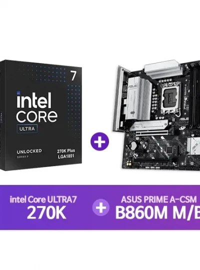 [ASUS] PRIME B860M-A/CSM 코잇 + [INTEL] Ultra7 프로세서 270K 정품박스 [결합할인]