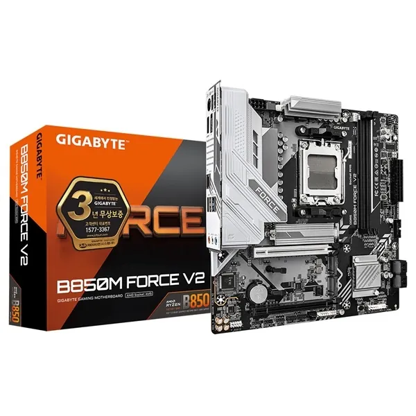 [GIGABYTE] B850M FORCE V2 제이씨현 (AMD B850/M-ATX)