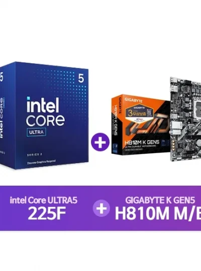 [GIGABYTE] H810M K GEN5 피씨디렉트 + [INTEL] Ultra5 프로세서 225F 정품박스 [결합할인]