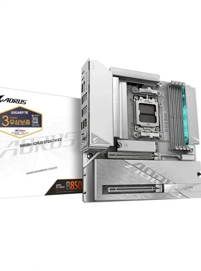 [GIGABYTE] B850M AORUS STEALTH ICE 피씨디렉트 (AMD B850/M-ATX)