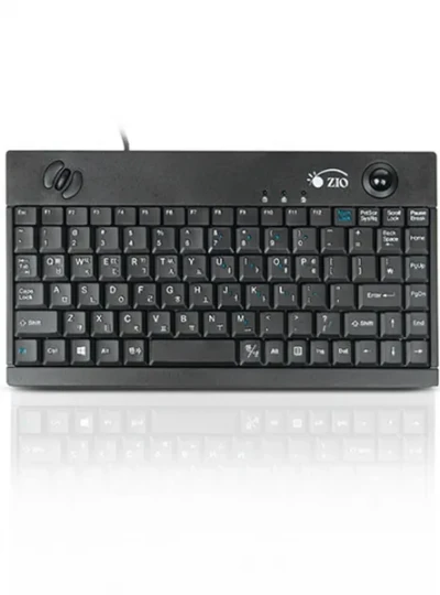 [블레스정보통신] 유선 트랙볼 미니키보드, ZIO TMK300mini [블랙/USB/키스킨포함]