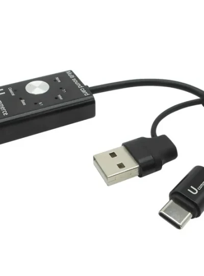 [유커머스] 2in1 멀티 UC-CP129 (외장형/USB2.0/USB Type-C/가상7.1ch)