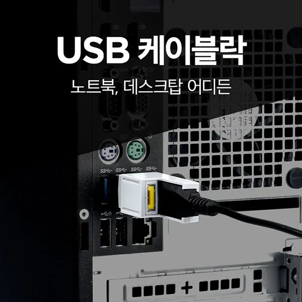 [스마트키퍼] 보안 커넥터, 추가구매용 USB 케이블 락, 스마트키퍼 LK03BK [블랙/커넥터 1개]