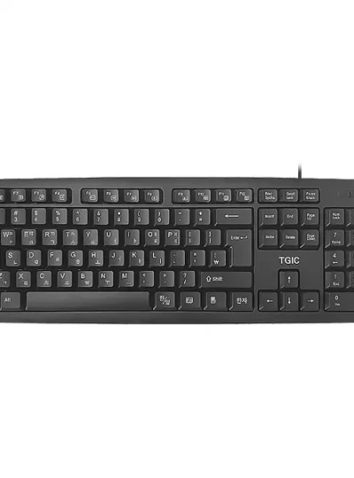 [TGIC COMPUTER] 유선키보드, TGC-K2000V [블랙/USB/키스킨포함]