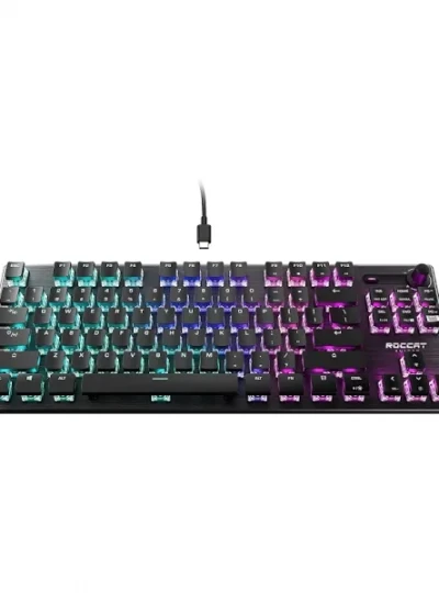 [ROCCAT] 유선 기계식 미니키보드, VULCAN TKL (벌칸 텐키리스) [대원CTS정품] 적축, 한영자판 [블랙/USB]