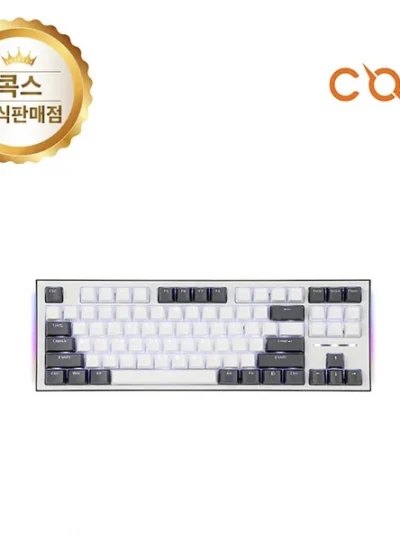 [COX] 유선 미니기계식 키보드, CK01 사이드 RGB TKL ABS 축교환, 청축 [그레이화이트/USB]