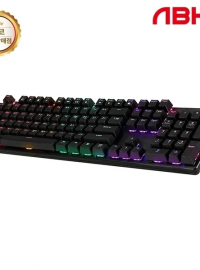 [ABKO] 유선 기계식 키보드, K570 레인보우 무빙 LED 축교환, 갈축 [블랙/USB]
