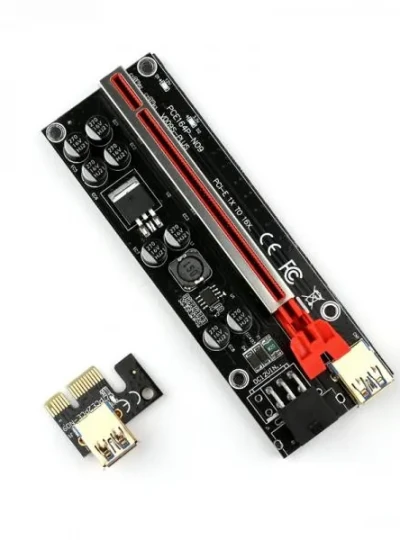 [비콘즈] 라이저카드PCI-E 1x TO 16x 라이저카드 VER 009S LED PLUS