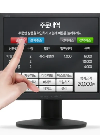 [LG전자] LG전자 43cm 감압 감압식 4선식 터치 모니터 HD LED 17MB15P 터치스크린 (좋은솔루션 제작)