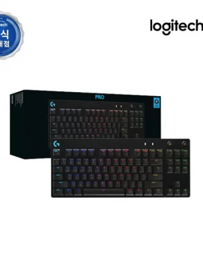 [로지텍] 유선 기계식 미니키보드, G PRO TKL [로지텍코리아정품] GX Blue Clicky [블랙/USB]