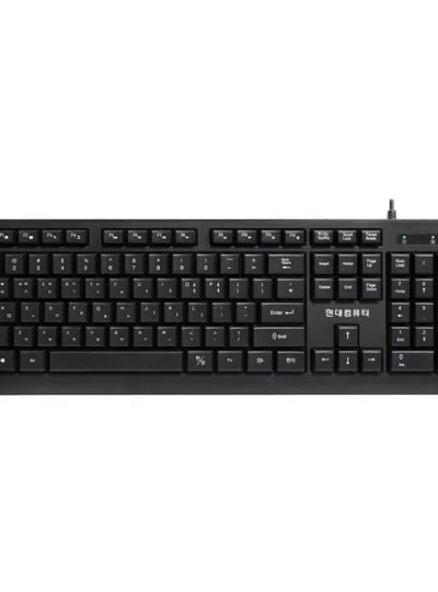 [현대컴퓨터] 유선키보드, HDC-K200 [블랙/USB/키스킨포함]