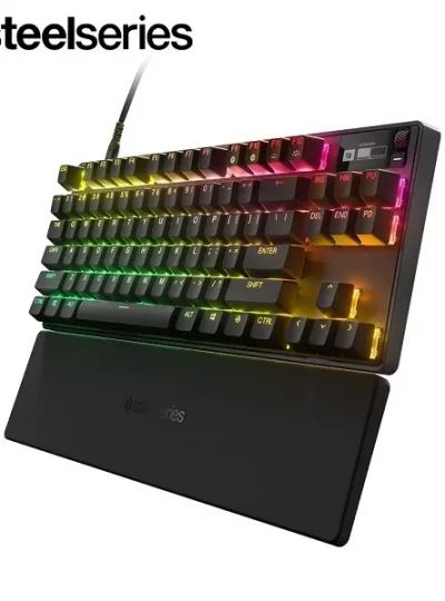 [스틸시리즈] 유선 기계식 미니키보드, Apex Pro TKL 2023 (에이펙스 프로 텐키리스) [자석축] 영문자판 [블랙/USB]