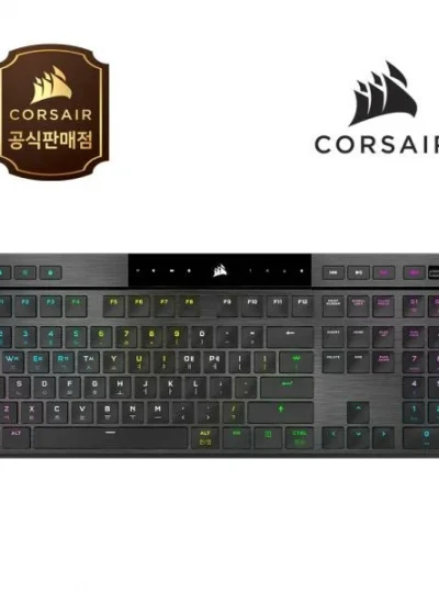 [CORSAIR] 유.무선.블루투스 기계식 키보드, K100 Air Wireless RGB Ultra Low Profile [블랙/USB]